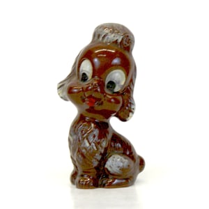 Vintage Cute Brown French Poodle Figurine (E2352)