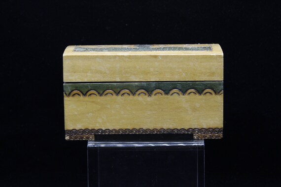 Vintage Two Chicks Wood Handmade Hinged Box (V809… - image 3