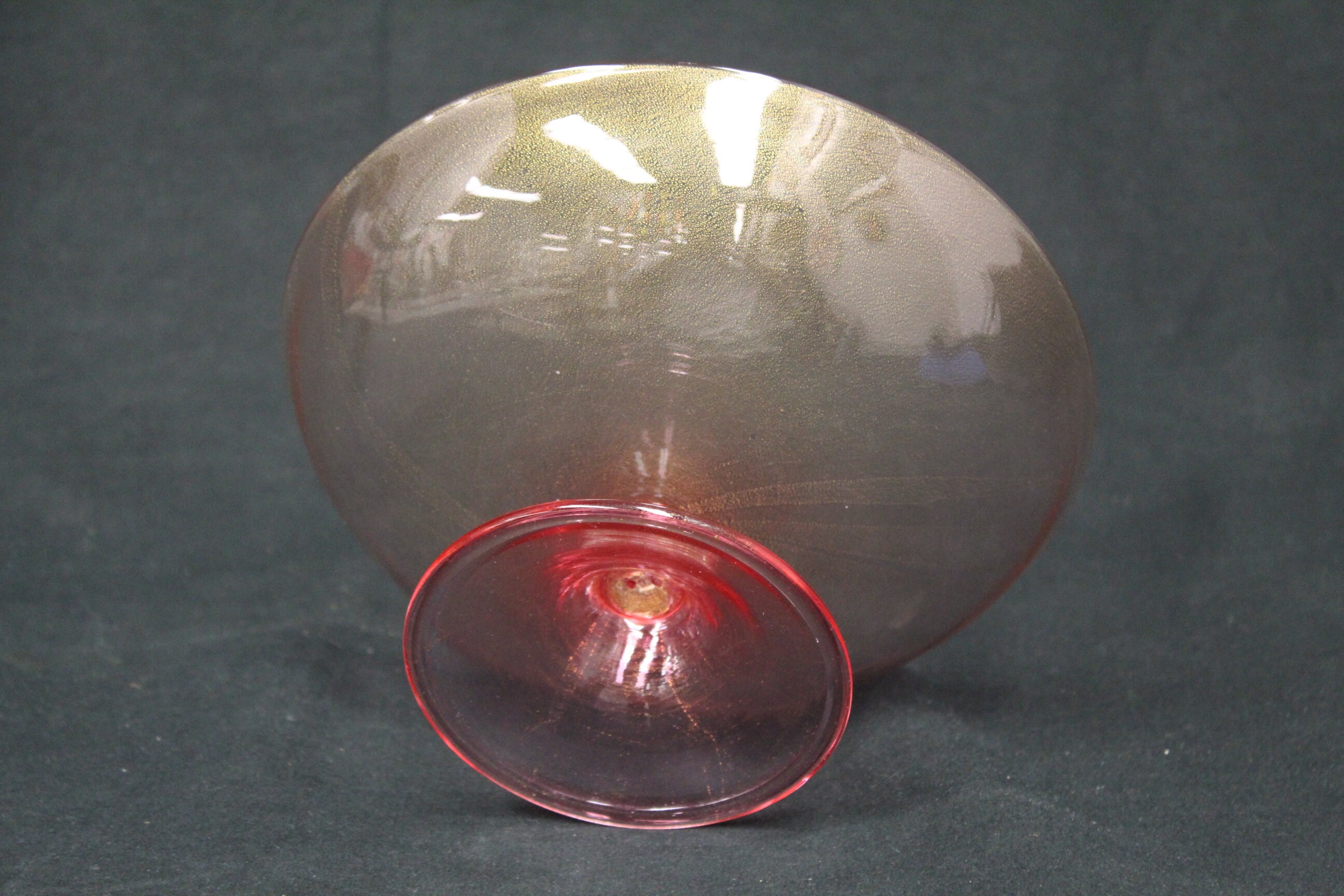 Vintage Pink Glass Pedestal Bowl V3002 Etsy UK