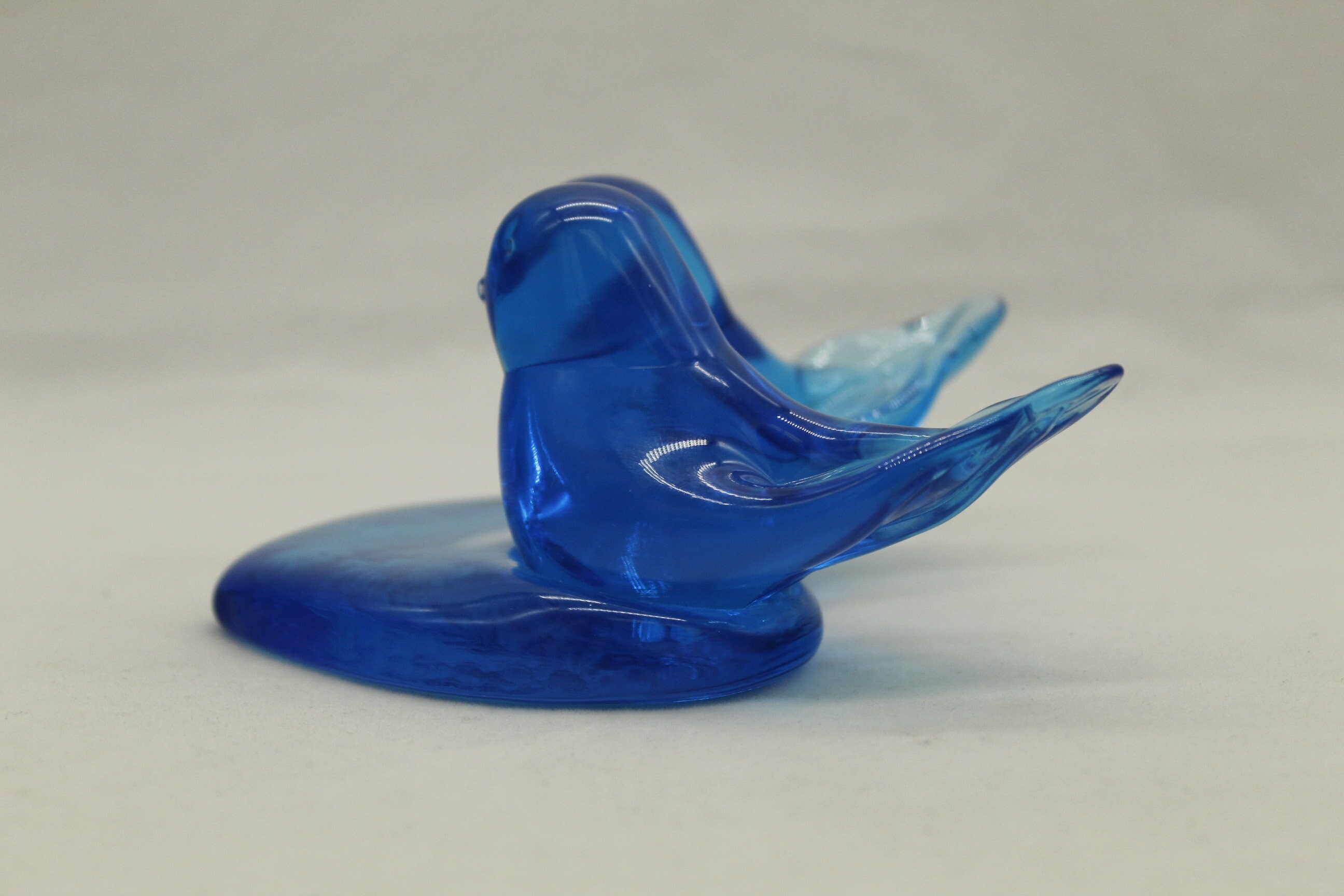 Vintage Blue Bird of Happiness on Heart Double 1999 Leo Ward