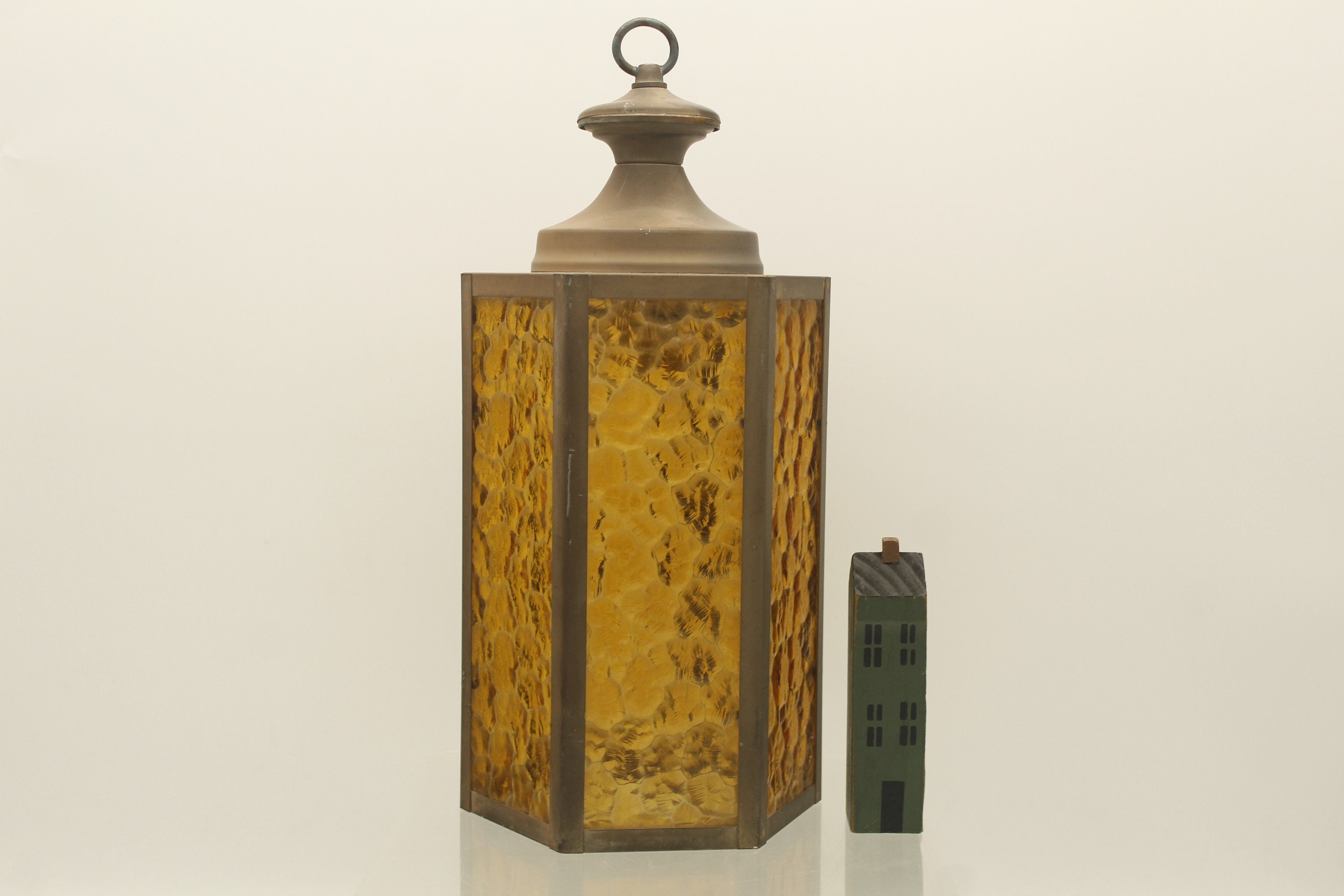 Vintage Amber Lamp Shade / アンバー 琥珀 照明 ヴィンテージ ガラス テーブルランプ レトロ/Vintage Amber