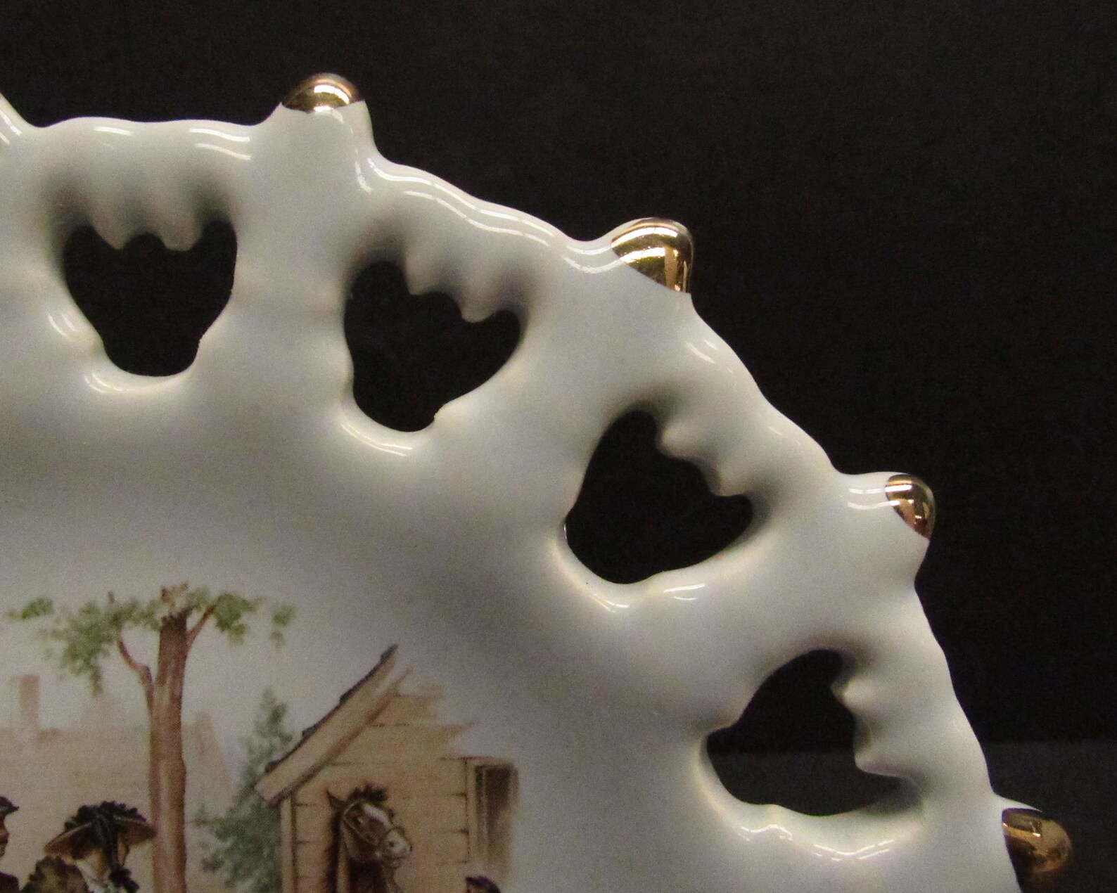 Vintage Antique Car Pierced Edge Decorative Plates Set of 2 | Etsy