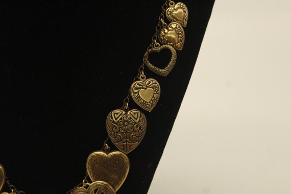 Vintage Pididdly Links Victorian Hearts Brass Ton… - image 5