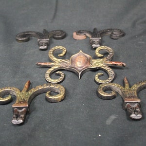 Vintage Cast Iron Metal Bracket, Set of 5 (V4902)