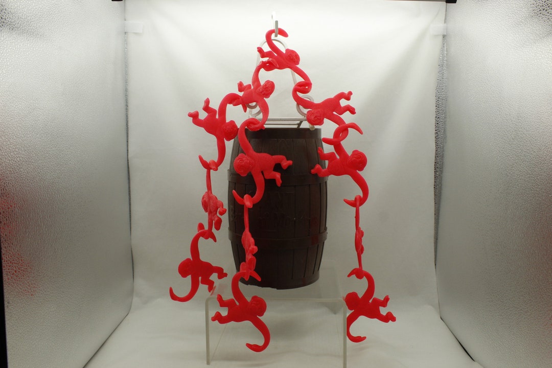 Vintage Giant Barrel of Monkeys 1966 Original Twelve Monkeys Etsy