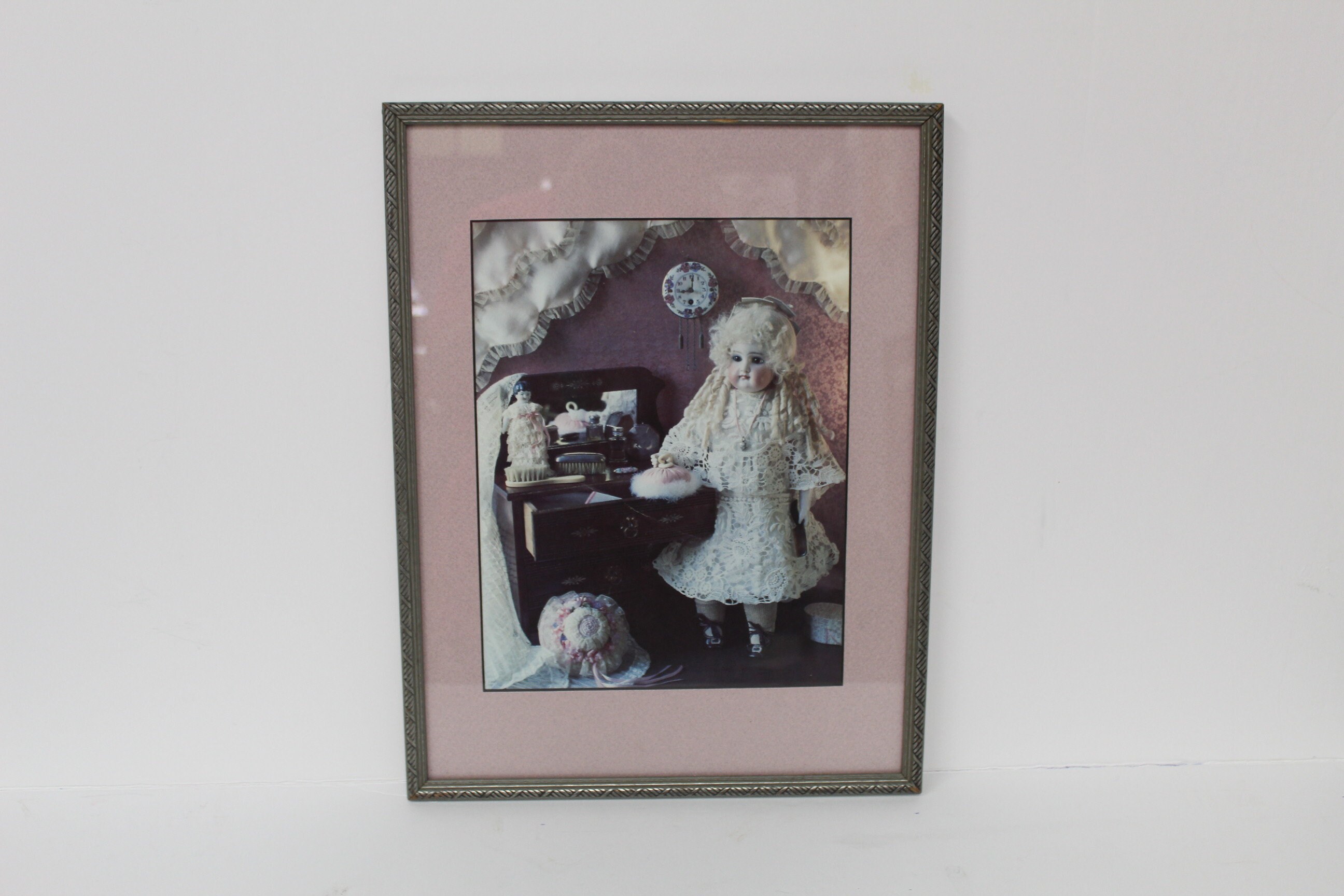 Vintage Victorian Doll Print in 17.75 X 13.75 Wood Frame (V6889