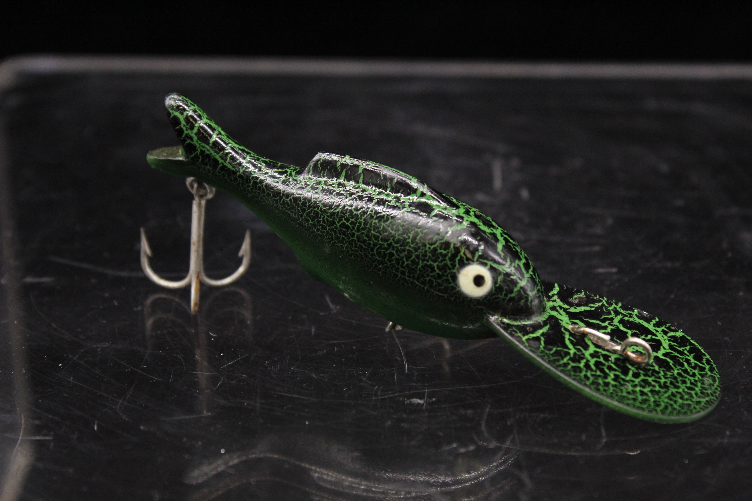 Vintage Heddon Crackleback Fishing Lure Green (V7860) - Etsy
