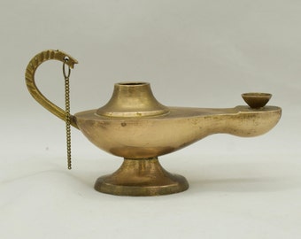 Vintage Brass Genie Oil Lamp without Topper (V7708)