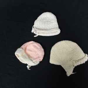 Vintage Baby Bonnets, Set Of 3 (V6219)
