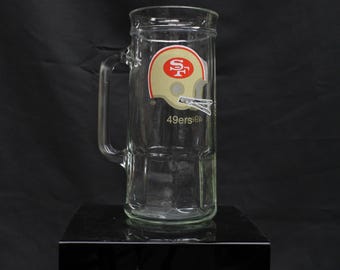 Vintage San Francisco 49ers Mug Glass Tall (S4484)