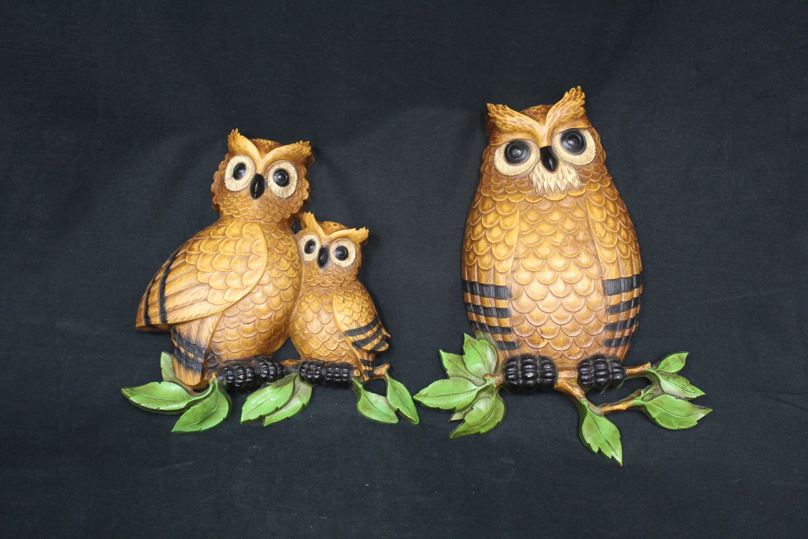 Vintage Family of Owls 1975 Plastic Hangings Set of Two (V4433) - Etsy