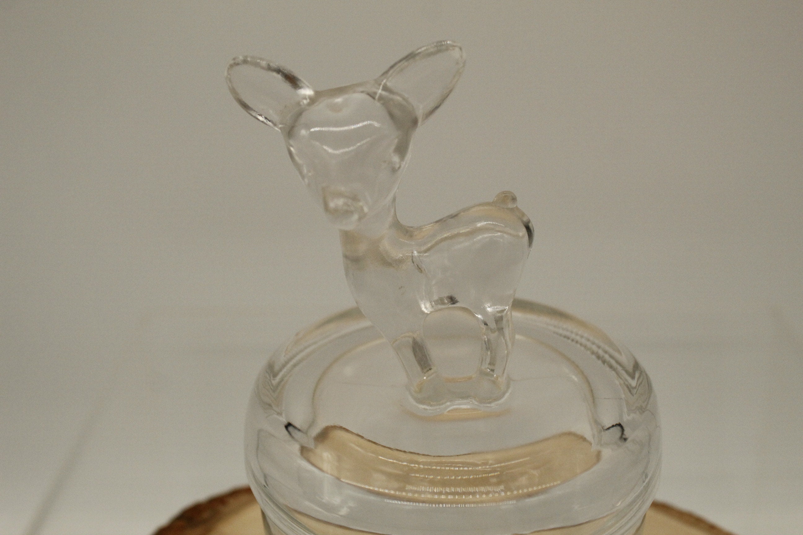 Vintage Dear Clear Glass Jeannette Container Trinket (V9224) - Etsy