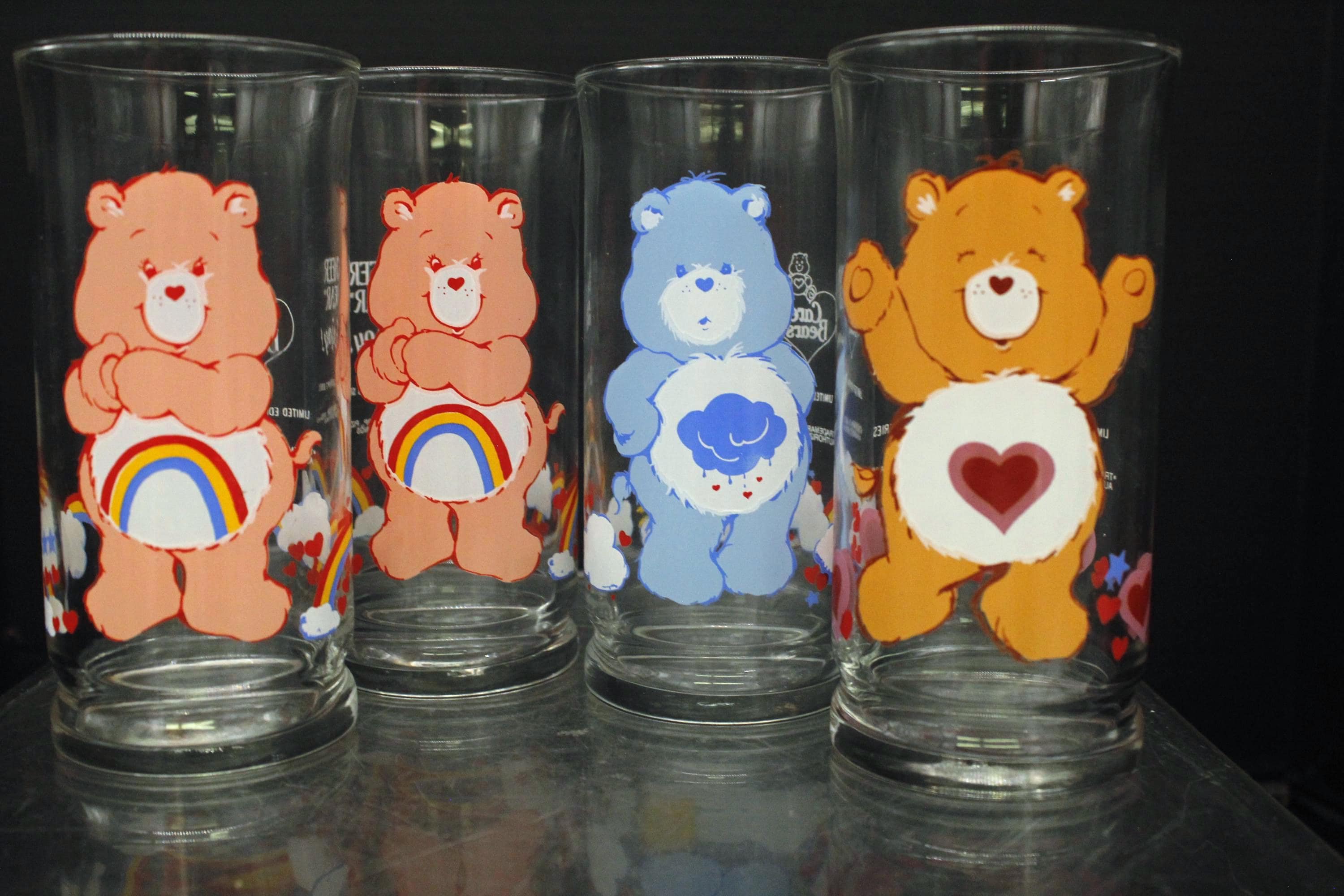 Vintage Care Bear 1980's Pizza Hut Glasses Set of 4 (S1673) - Etsy