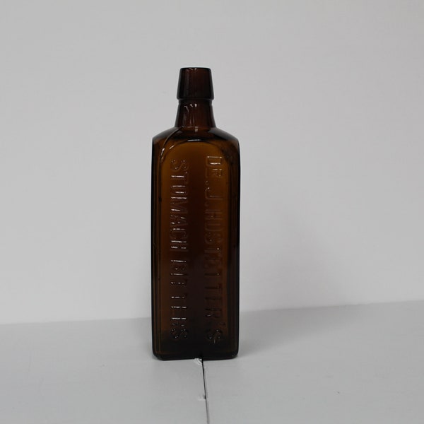 Vintage Brown Glass Dr J. Hostetter's Stomach Bitters Bottle (V6026)