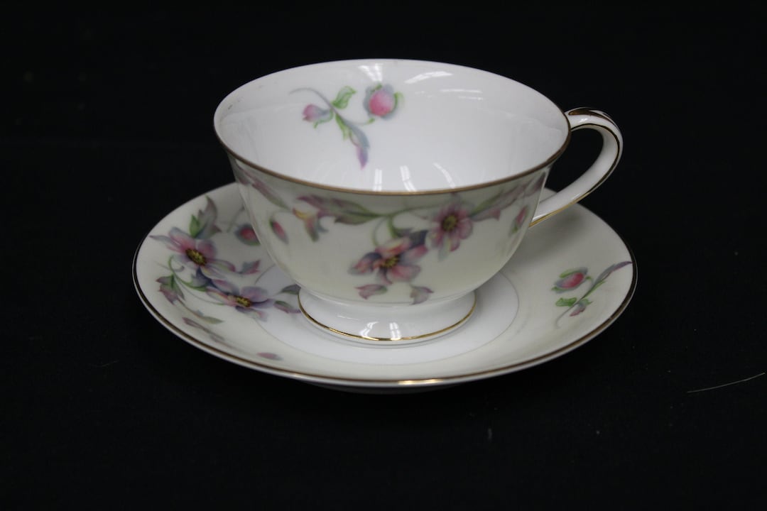 沸騰ブラドン Silver Vintage Poppy by Saucer & Cup Japan Occupied 工芸品