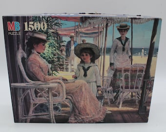 Vintage Past Impressions 1500 Pc MB Puzzle in Box (S4552)