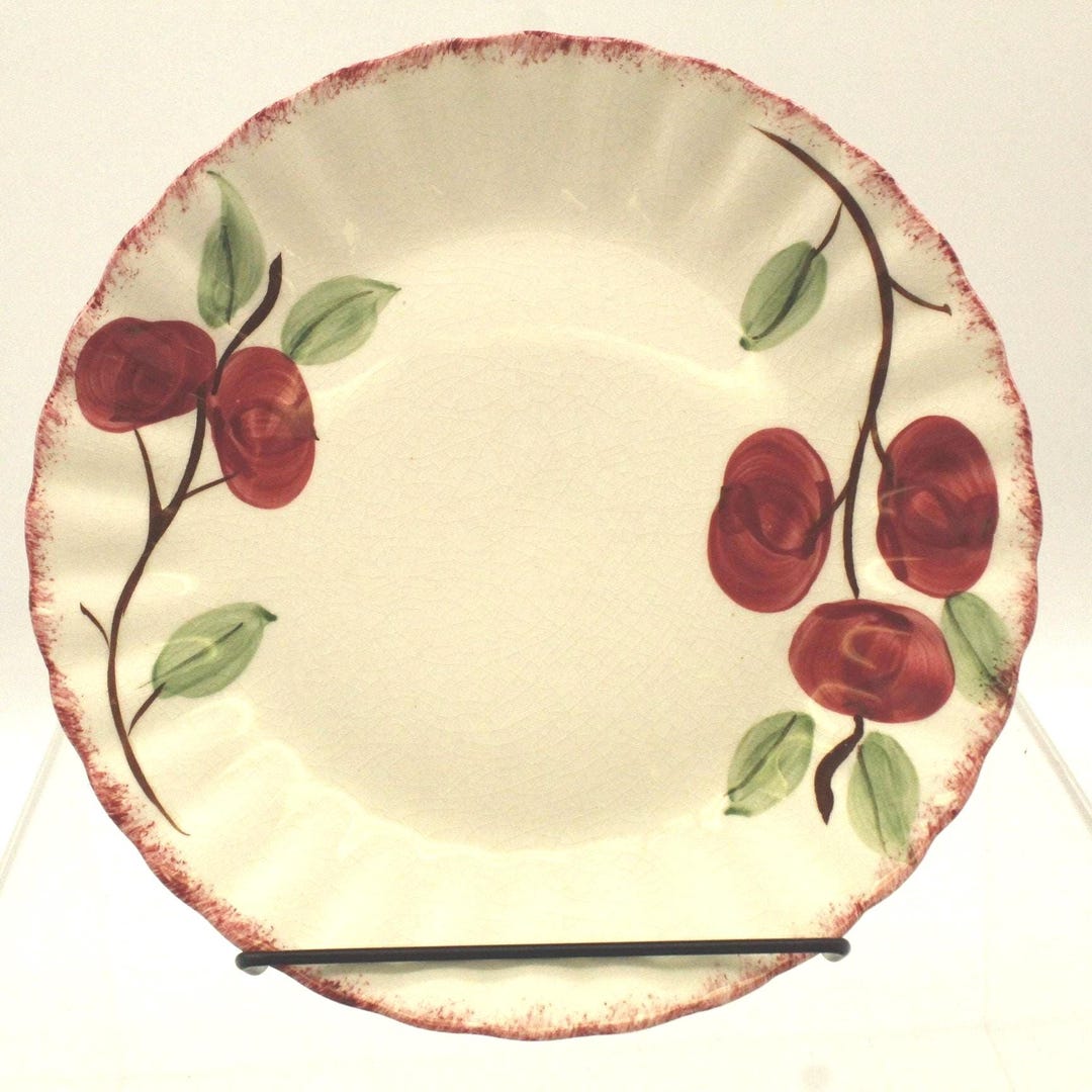 Vintage Blue Ridge Apple Plate Sponged Edge Southern Potteries (V9811 ...