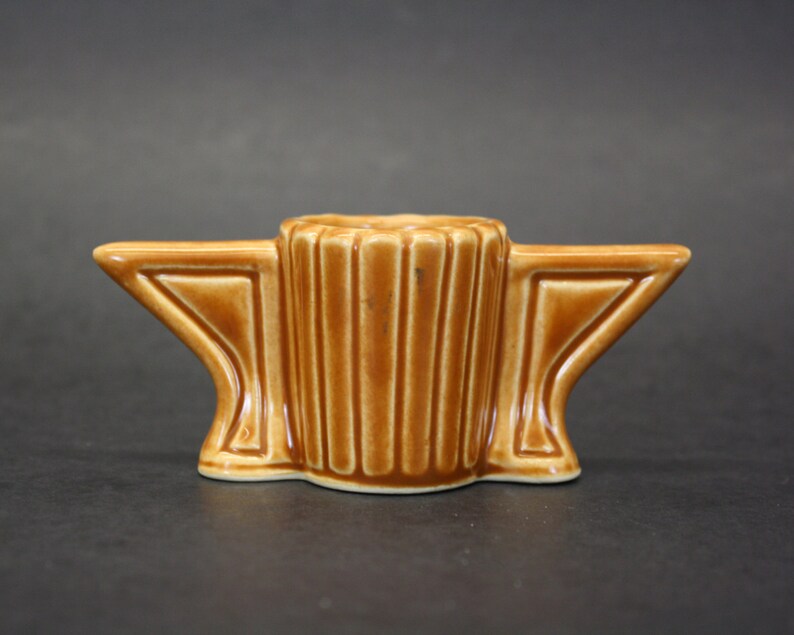 Vintage Toothpick Holder w/Brown Ridges Around Holder & Etsy