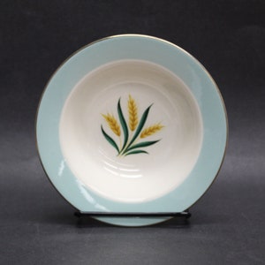 Vintage Viking Aqua Edged Wheat Stalk Berry Bowl (E13629)