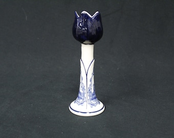Vintage Holland Delfts Ceramic Candle Holder (V4287)
