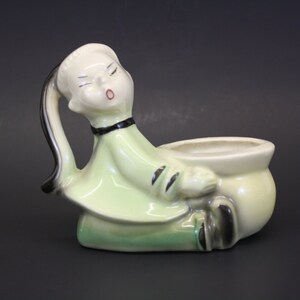 Vintage Asian Boy Holding Pot 1950’s Planter by Elsa (E2787)