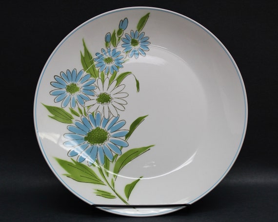 Vintage Mikasa 'kerry Blue' Mod Floral Platter (V194) - Etsy