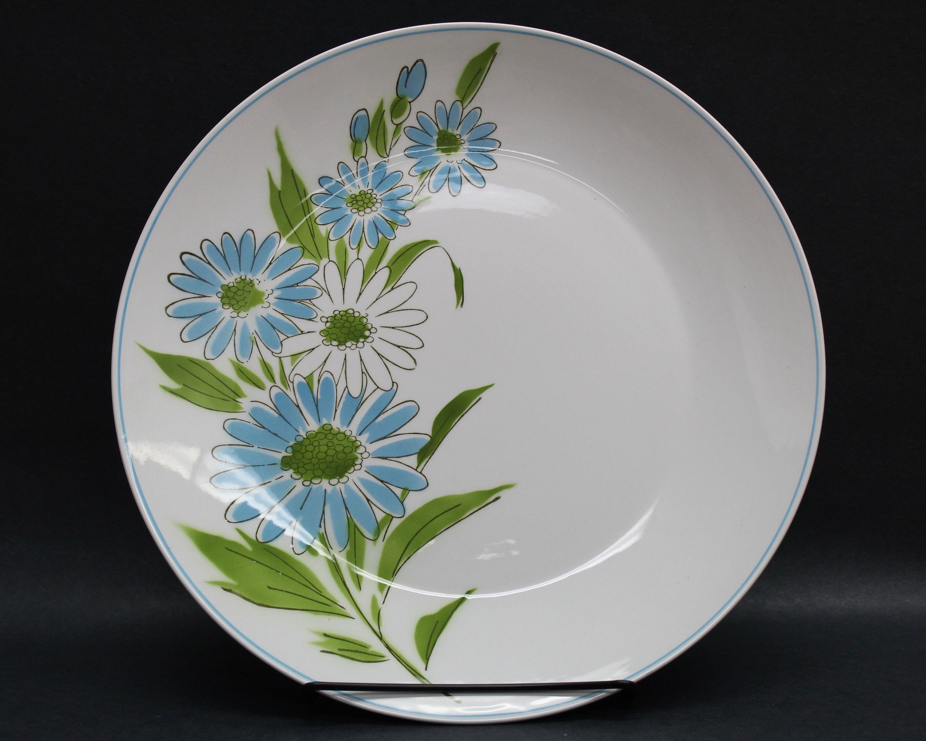 Vintage Mikasa 'kerry Blue' Mod Floral Platter (V194) - Etsy