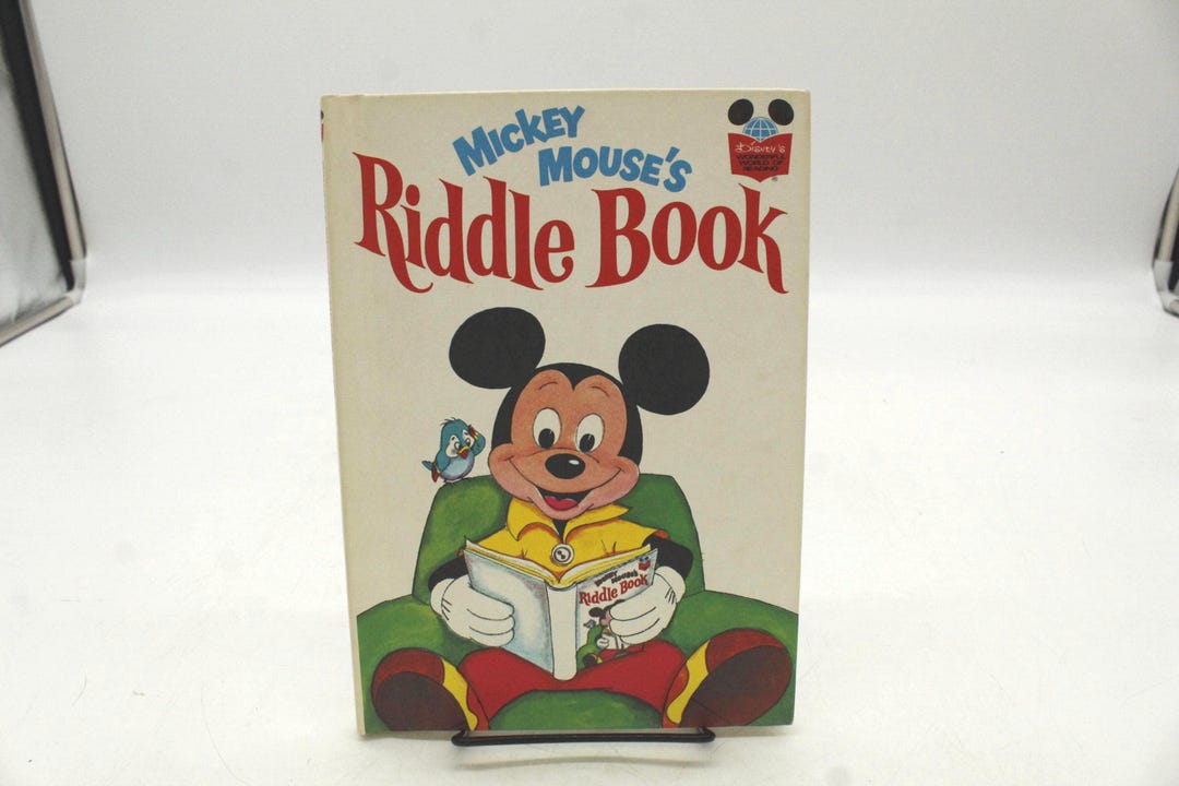 Mickey Riddle University Vintage Disney Mickey Mouse's Riddle 1972 Hardcover Book (S3944) - Etsy