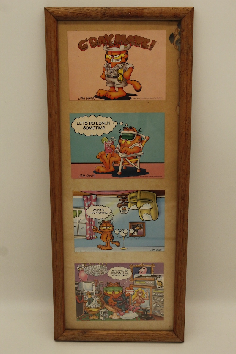 Vintage Garfield 1978 Postcards 6' With Quote 
