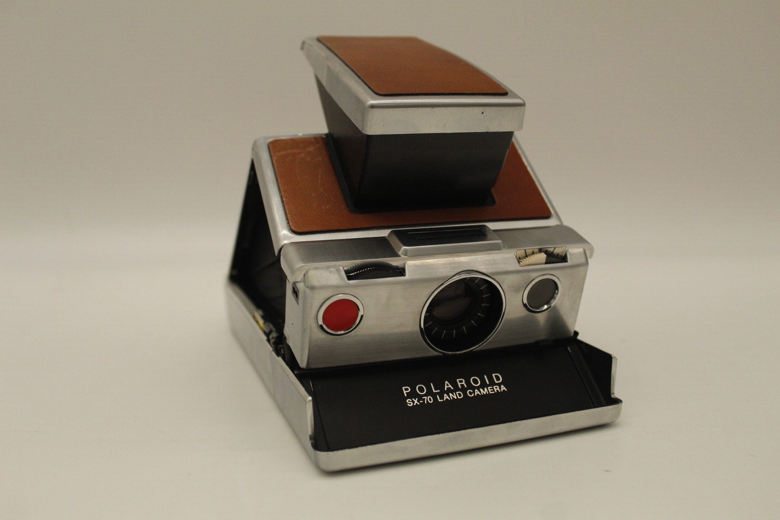 Vintage Polaroid SX-70 Land Camera in Styrafoam Carrying Box