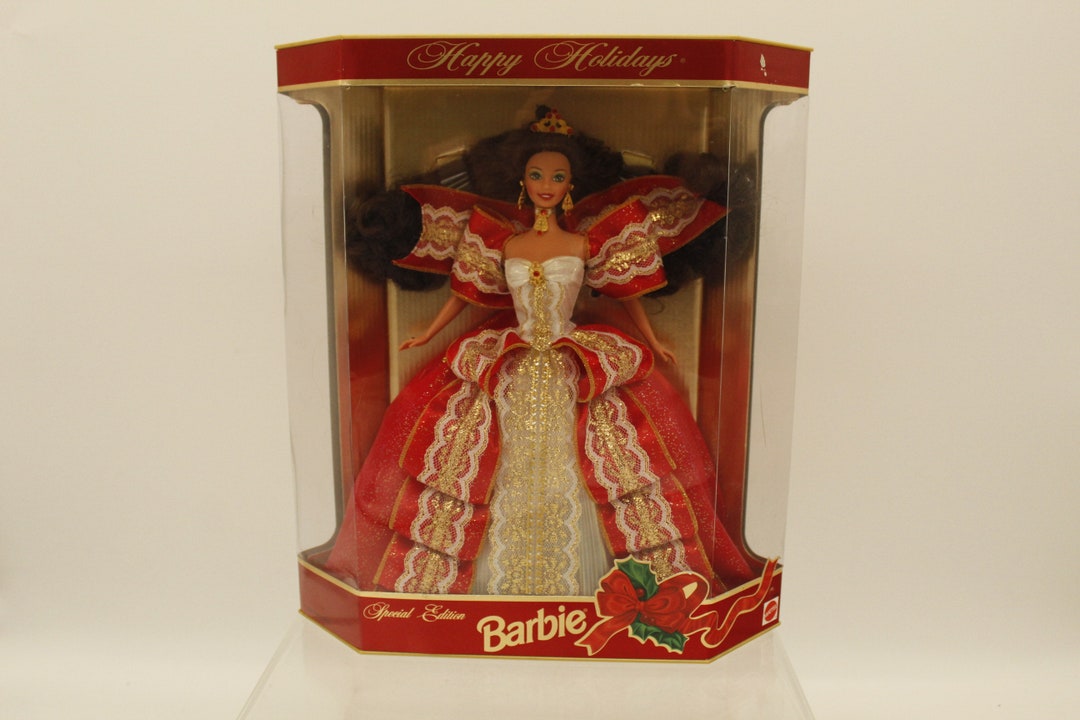 HAPPY holiday スペシャルエディションバービー Vintage Barbie Special Edition 1997 Happy Holiday Red Dress (V9708