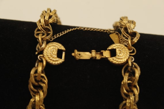 Vintage Monet Double Strand Gold Tone Bracelet (V… - image 8