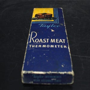 Vintage Taylor USA Roast Meat 1940&#39;s Thermometer in Box (S1686)