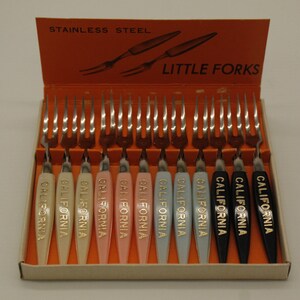 Vintage California Little Fork Appetizer Picks Set of Twelve (V8758)
