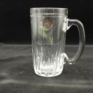 Vintage Bambi Decal Clear Glass Mug (V7223)