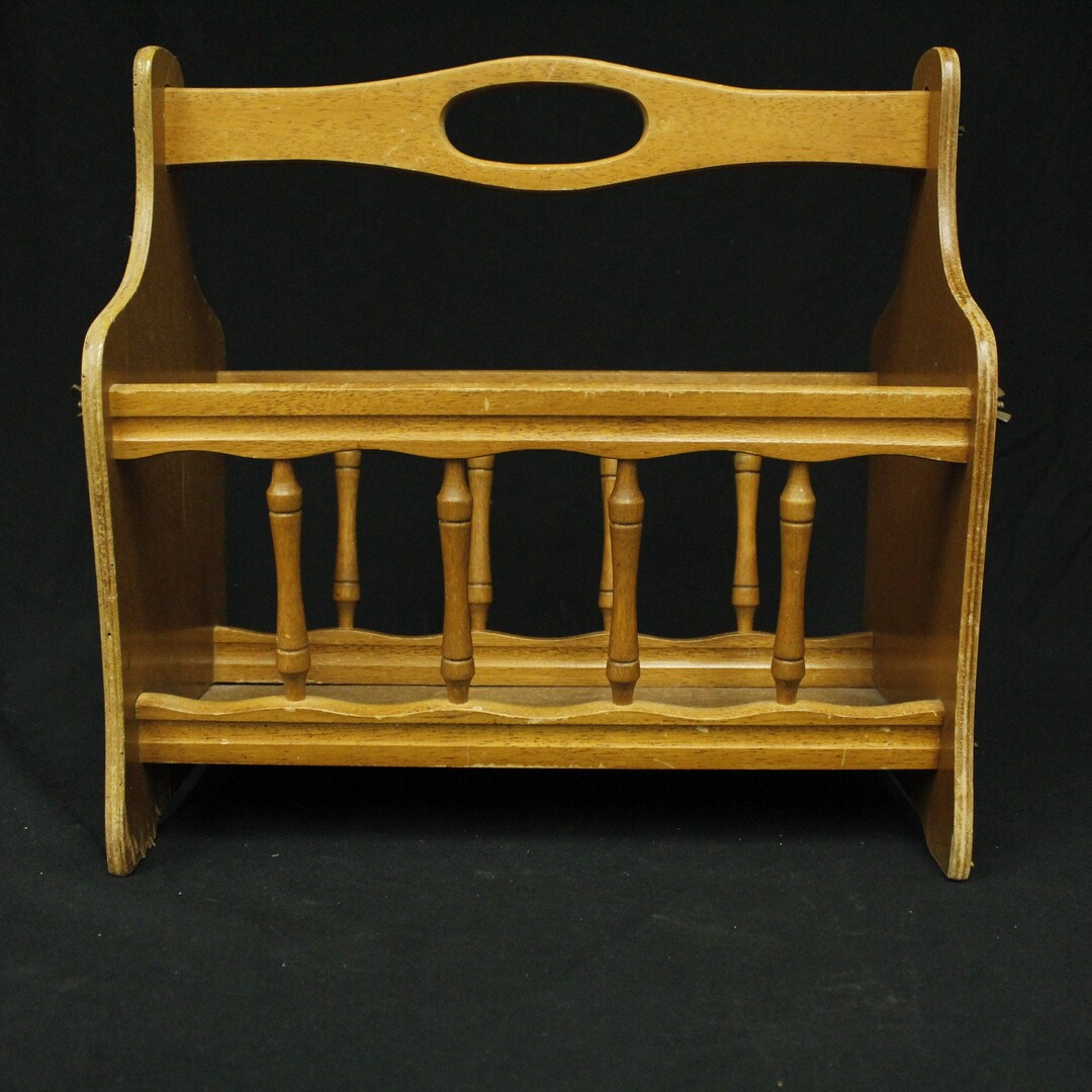 Vintage Magazine Rack Wood 1960s Holder (V7068) - Etsy