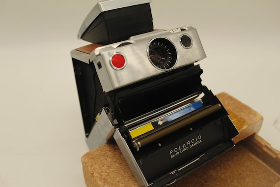 Vintage Polaroid SX-70 Land Camera in Styrafoam Carrying Box