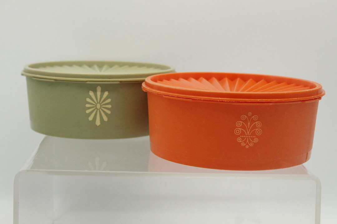 Vintage Green & Orange Tupperware Set of 2 (V8915) - Etsy