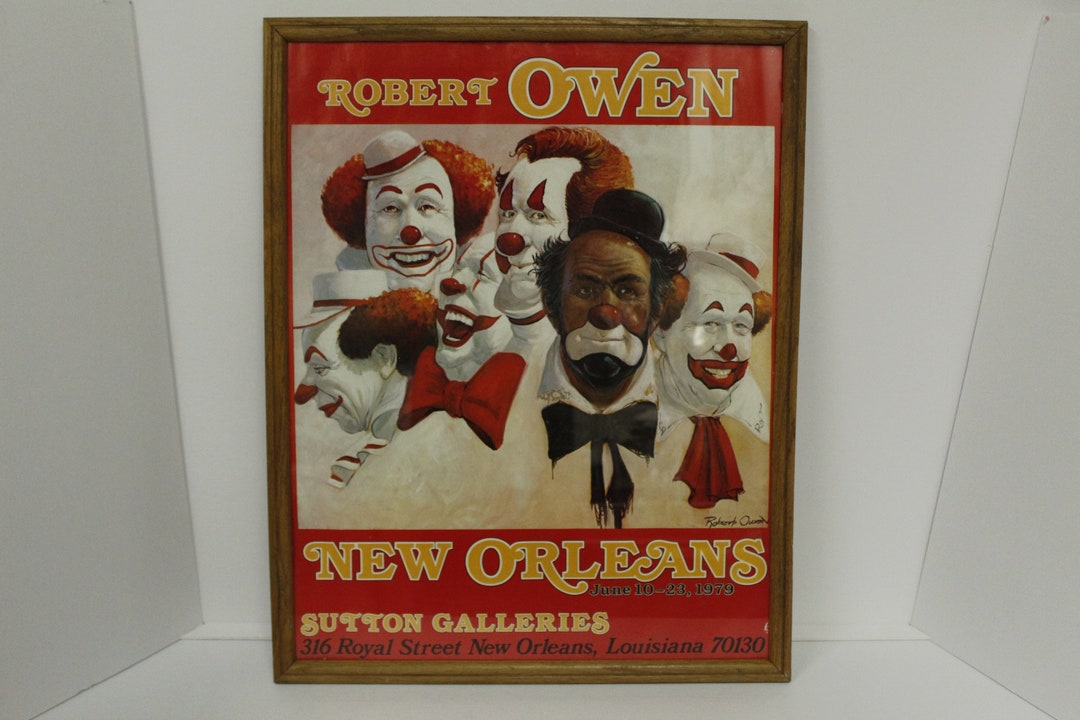 Vintage Clowns Robert Owens 1979 Framed Poster (V7230) - Etsy