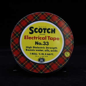 Vintage Scotch Minnesota Mining 3M Electrical Tape Tin Can (V7327)
