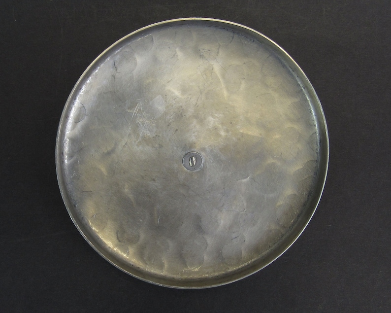 E10596 Vintage Wrought Farberware Glass Divided Dish with Aluminum Lid