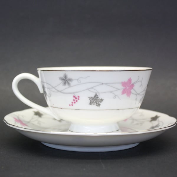 Vintage Crescent China 'Twilight' Cup and Saucer (E6096)