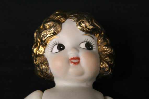 レトロポプ子 Vintage Japanese Porcelain Kewpie Doll With String Jointed Arms