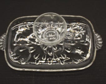 Vintage Hazel Atlas 1950’s Teardrop Four Glass Snack Sets (S3612)