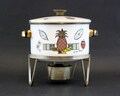 Vintage Georges Briard 'Ambrosia' Covered Fondue Pot with Cradle (E6628)