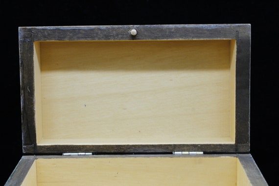 Vintage Two Chicks Wood Handmade Hinged Box (V809… - image 7