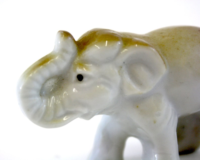 Vintage Brown Elephant Porcelain Figurine E5941 - Etsy