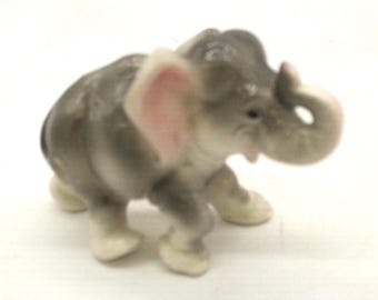 Vintage Elephant Grey Pink 1960's MCM Japan Ceramic (S3644)