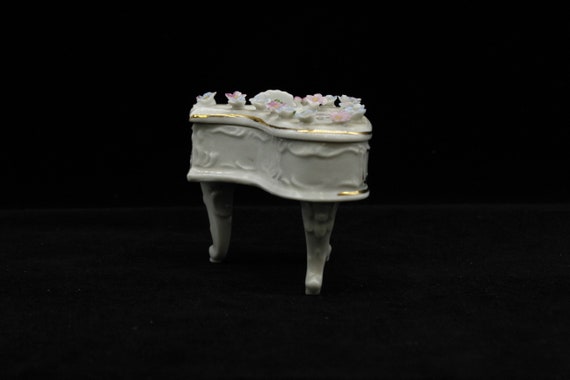 Vintage German Piano with Floral Porcelain and Tr… - image 10