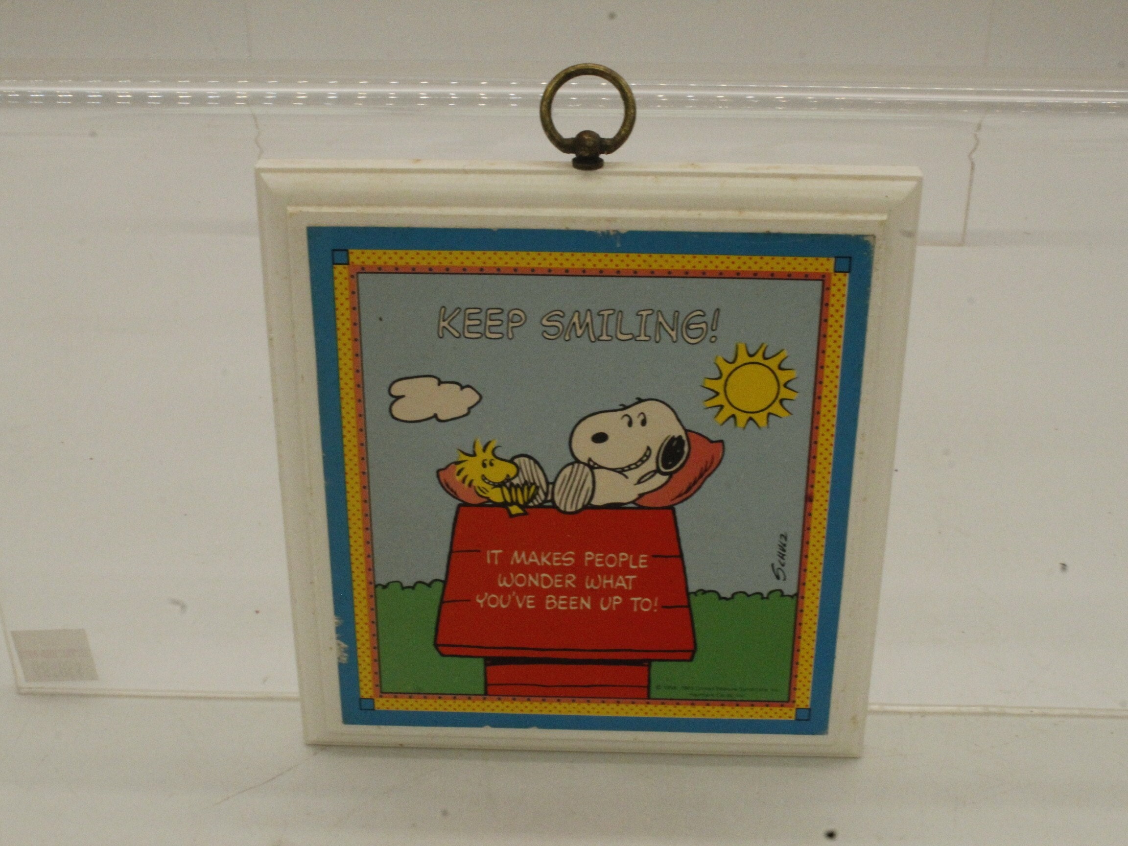Vintage Peanuts Plaque Keep Smiling (V10479) - Etsy
